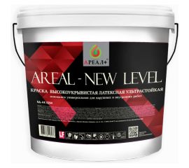 Универсальная краска Ареал+ ВД-АК 0204 NEW LEVEL латексная, ультрастойкая, ведро 9 л А-067 