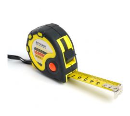 Рулетка STEKKER 5 м х 16 мм, магнит, прорезиненное покрытие, MTS-5, 39783 