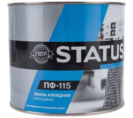 Краска атмосферостойкая Радугамалер STATUS ПФ-115 парижская зелень 1,8 кг 4650001278456 