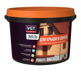 Эмаль для крыши и цоколя VGT (супербелая; полуглянцевая; 2,5 кг) 11607617 