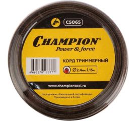 Корд триммерный Nylplus Square (15 м; 2.4 мм) Champion C5065 