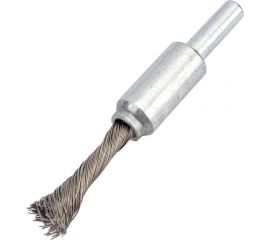 Щётка кистевая с хвостовиком плетеная один пучек 10x10x0.2 мм, INOX ПрофТим ЕО1010-IN-02 