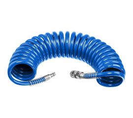 Воздушный спиральный шланг ЗУБР с фитингами рапид, 5 м, 6x8 мм, 15 бар 6473-05 