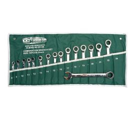 Набор на??идных ключей с трещоткой Dreamcar зеленый, 8-24, 16 шт. DC-000-0694146 