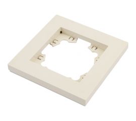 Одноместная горизонтальная рамка UNIVersal серия афина слоновая кость ivory еврослот A0053-I 