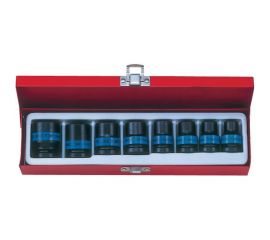 Набор ударных торцевых головок (1/2"", шестигранные, 10-24 мм, 8 предметов) KING TONY 4408MP 