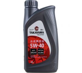Моторное мало TAKAYAMA SAE 5W-40, API SN/CF, 1 л, пластик 605528 