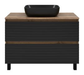Напольная тумба Brevita Dakota -100 2 ящ. (дсп (дуб гал. черный кварц) DAK-07100-19/02-2Я 