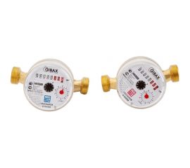 Комплект счетчиков для ХВС и ГВС GIBAX G-Water D15, полнопроходной, 1/2, 2 шт. WFWK2 