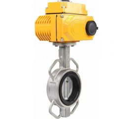 Затвор DN.ru поворотный 316l-316l-epdm Ду100 Ру16, нерж. сталь, электропривод 008 220В D050-01268 