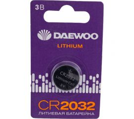 Литиевая батарейка DAEWOO CR2032 Lithium BL-1 5034174 