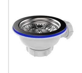 Выпуск Aquant 3 1/2" с металлической реш. с отводом под перелив NV250-40-MR 