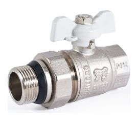 Шаровой кран PROFACTOR PF STANDARD с полусгоном, с уплотнением, в/н, ручка бабочка, 3/4 дюйма PF UBV 325 UR 