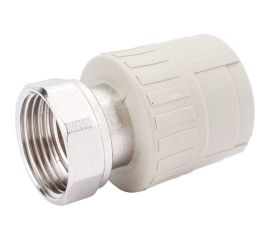 Муфта RTP с накидной гайкой на металлическом штуцере, внутренняя резьба, D32х1 мм, серая 15827 