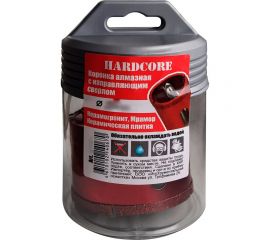 Коронка алмазная по керамограниту и мрамору с направляющим сверлом 70 мм Hardcore 154070 