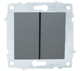 2-клавишный выключатель OVIVO Loft дымчатый 600-000211-202 