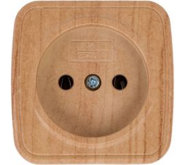 1-местная розетка EKF ОП Минск 10А без заземления светлое дерево SQEGR10-022-30 