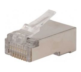 Разъем легкой оконцовки Hyperline RJ-45 8P8C под витую пару, категория 5e (50 µ""/ 50 микродюймов), экранированный, универсальный (для одножильного и многожильного кабеля) 100 шт. 403342 