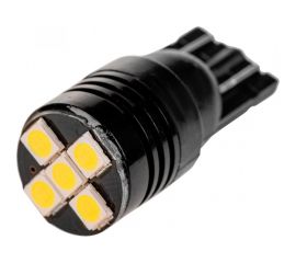 Автолампа SKYWAY диод T10 (W5W) 12V, 5 SMD диодов, 1-конт с обманкой, белая салон, габариты, номер, стопы S08201546 