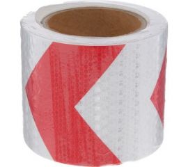 Светоотражающая самоклеящаяся лента СИМАЛЕНД красно-белая, 10 см х 15 м 5155996 