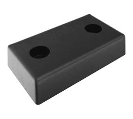 Резиновый бампер Технология БР-450 250x450x100 мм, (П) в комплекте с пластиной для крепления БР, 450x250 мм, 2 шайбы + 2 гайки 00-00005091 