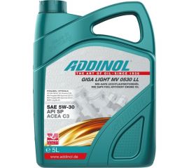 Моторное масло Addinol Giga Light MV 0530 LL синтетическое, 5W-30, 5 л 72098681 