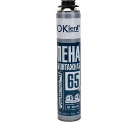 Профессиональная монтажная пена OKlent 65 зимняя, 860 гр 345846 