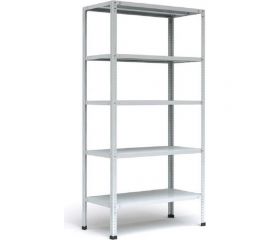 Стеллаж ООО ФУРАМА СТФЛ 2000x1000x800 мм, 5 полок, серый СТФЛ201080-5 