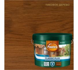 Быстросохнущая пропитка-антисептик 3 в 1 Pinotex CLASSIC PLUS (тиковое дерево; 9 л) 5727950 