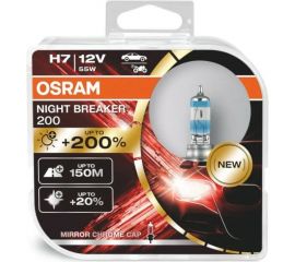 Автолампа Osram H7, 55 Вт, PX26d+200%, NIGHT BREAKER 200, 3700 К, 12 В 64210NB200-HCB 