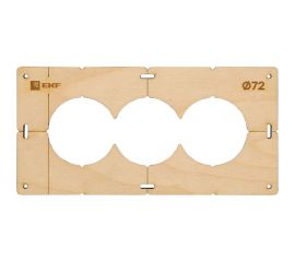 Шаблон для подрозетников Expert (3 отверстия; 72 мм) EKF sh-d72-3 