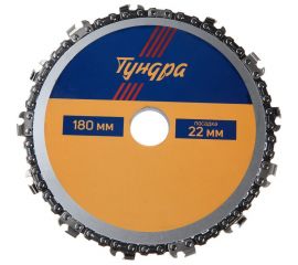 Диск пильный цепной для УШМ 180x22 мм ТУНДРА 7621417 