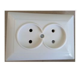 Розетка ООО Ливны-Электро РС 10-010 2-х местная,белая РС 1034 