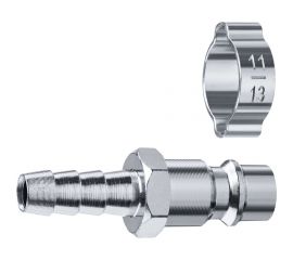 Переходник ЗУБР Профессионал штуцер ""елочка"" 8 мм - рапид штуцер, с хомутом 64918-08 