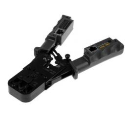 Кримпер-тестер ТУНДРА с тестером кабеля, RJ-45 8P, RJ-12 6P, RJ-11 4P, вертикальный обжим 4476072 