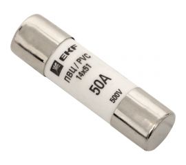 Плавкая вставка EKF, цилиндрическая, ПВЦ, 50А, 10 шт PROxima pvc-14x51-50 