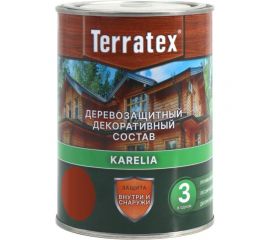 Деревозащитный декоративный состав ТЕРРАТЕКС красное дерево, 0.75 кг, 1 л ЭК000136993 