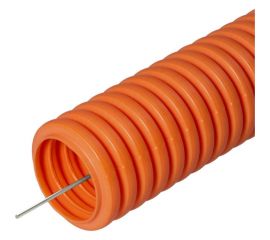 Гофрированная труба Промрукав ПНД тяжёлая 750 Н безгалогенная HF оранжевая с/з д20 100м PR02.0033 