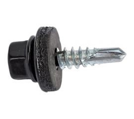 Кровельный саморез STARFIX 4,8x19 мм, цинк, шайба с прокладкой, PT3, RAL 9005, 250 шт. SMC2-102307-250 