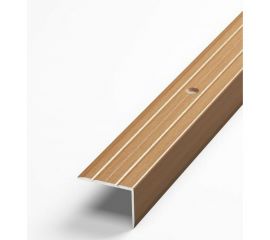 Порог угловой алюминиевый (24х18 мм; 0.9 м; декоративный; бук) Лука 00000001437 