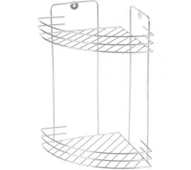 Угловая полка Рыжий кот двухъярусная Vento 19*19*30 см хром 310846 