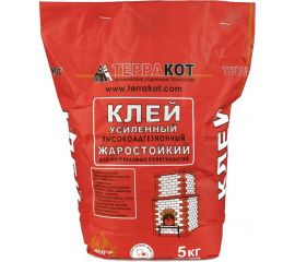 Жаростойкий клей Терракот усиленный, 5 кг А-17056 