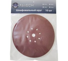 Круг шлифовальный (10 шт; 225 мм; P240; 9 отверстий) ASTECH 8800883 