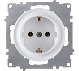 Розетка с заземлением OneKeyElectro, винтовые контакты, цвет белый 1E10201300 2172765 