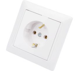 Розетка Bylectrica 1-местная СУ с заз.конт., серия СТИЛЬ, белый, РС16-306 