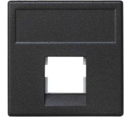 Универсальный адаптер Simon на 1 RJ45 коннектор, модуль К45, без защитных шторок, графит K076-14 