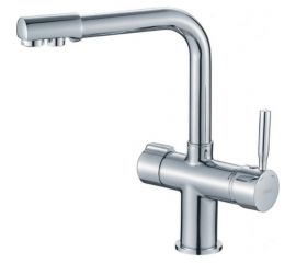 Смеситель для кухонной мойки Haiba латунь, с подключением к фильтру с питьевой водой, высокий излив, хром HB70088 