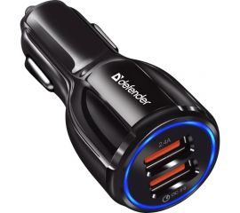 Автомобильное ЗУ DEFENDER UCA-100 2xUSB, QC3.0+2.4A 83833 