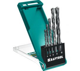 Набор сверл по по твёрдым материалам KRAFTOOL Hard 5 шт, 4-5-6-8-10 мм 29177-H5 