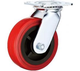 Колесо большегрузное поворотное (100 мм; полиуретан; нейлон; PVC SCpn42) MFK-TORG 62023100 